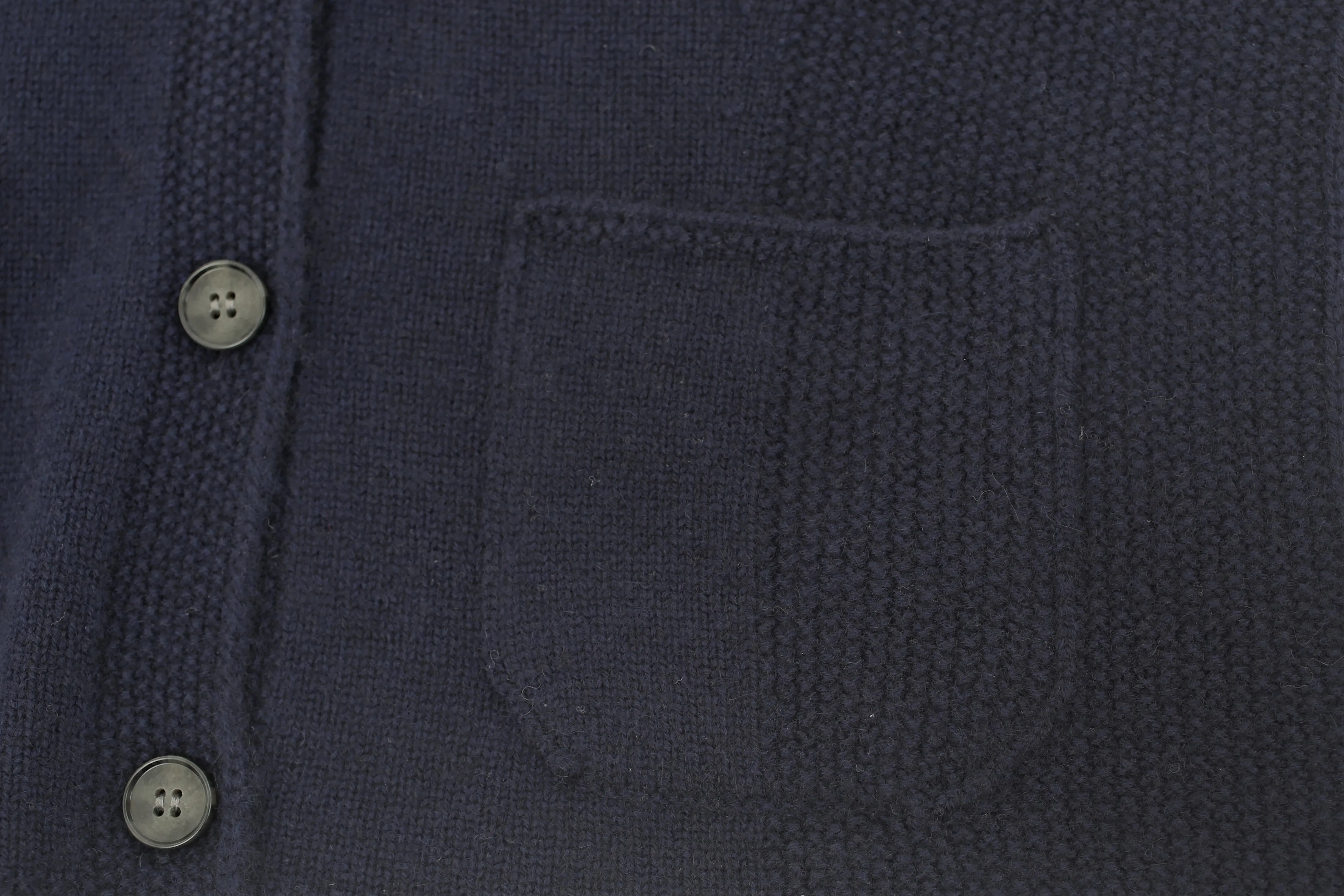 100% Cashmere Seed Stitch Long Sleeve Button Front Blazer