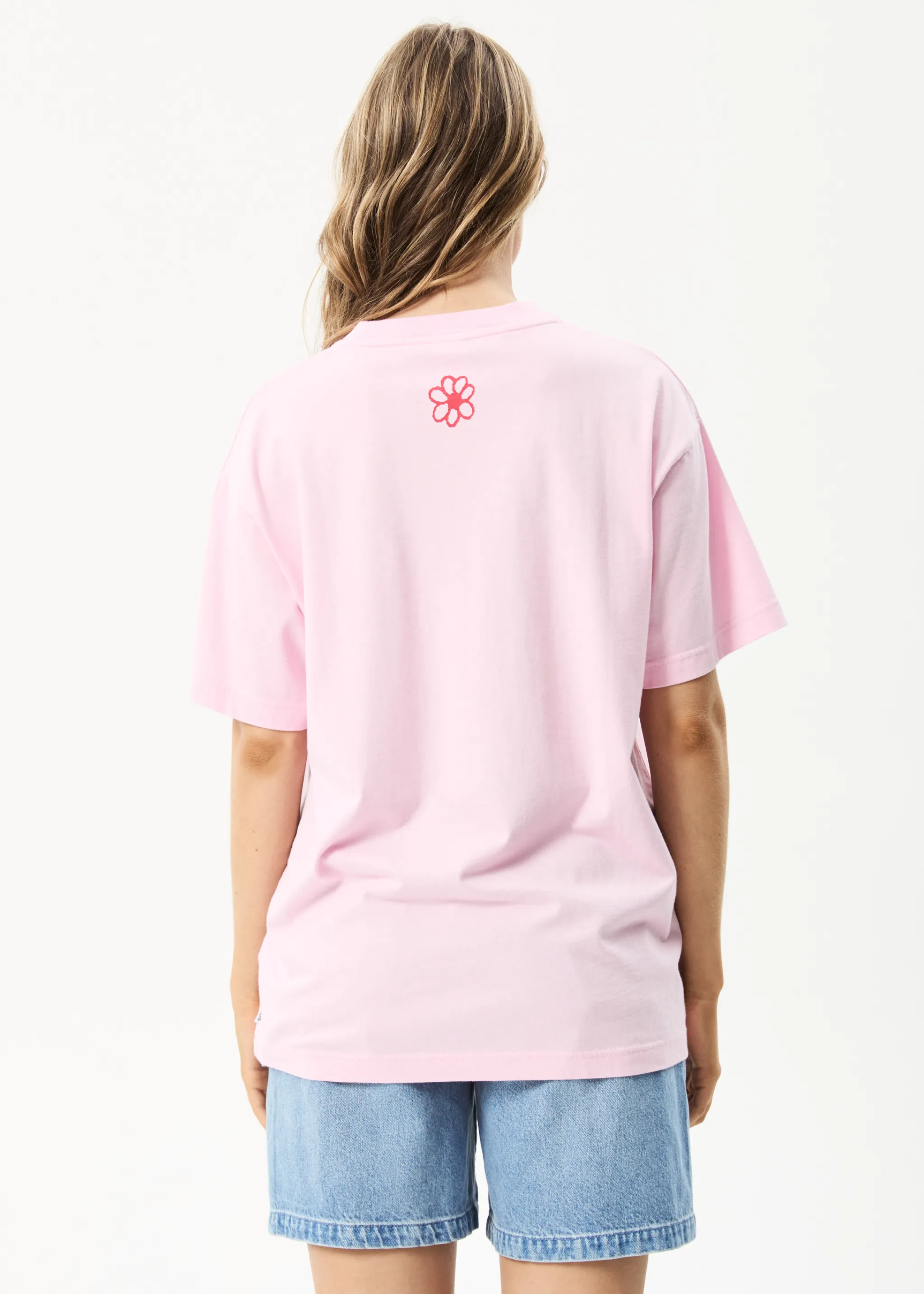 AFENDS Womens To Grow - Oversized Graphic T-Shirt - Powder Pink