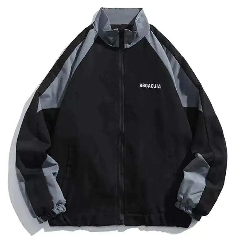 Aidase Hip Hop Varsity Jacket Men High Street Patchwork Color Block Windbreaker Coats Women Spring Autumn Thin Fashion College Jackets