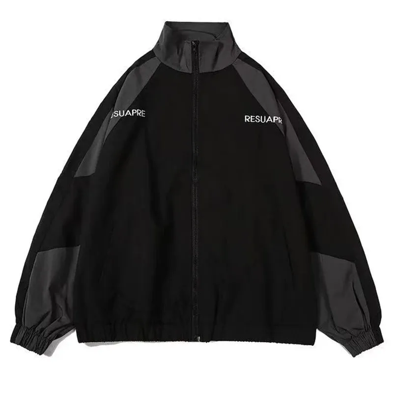 Aidase Hip Hop Varsity Jacket Men High Street Patchwork Color Block Windbreaker Coats Women Spring Autumn Thin Fashion College Jackets