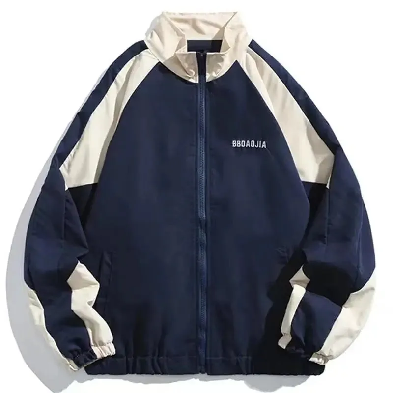 Aidase Hip Hop Varsity Jacket Men High Street Patchwork Color Block Windbreaker Coats Women Spring Autumn Thin Fashion College Jackets