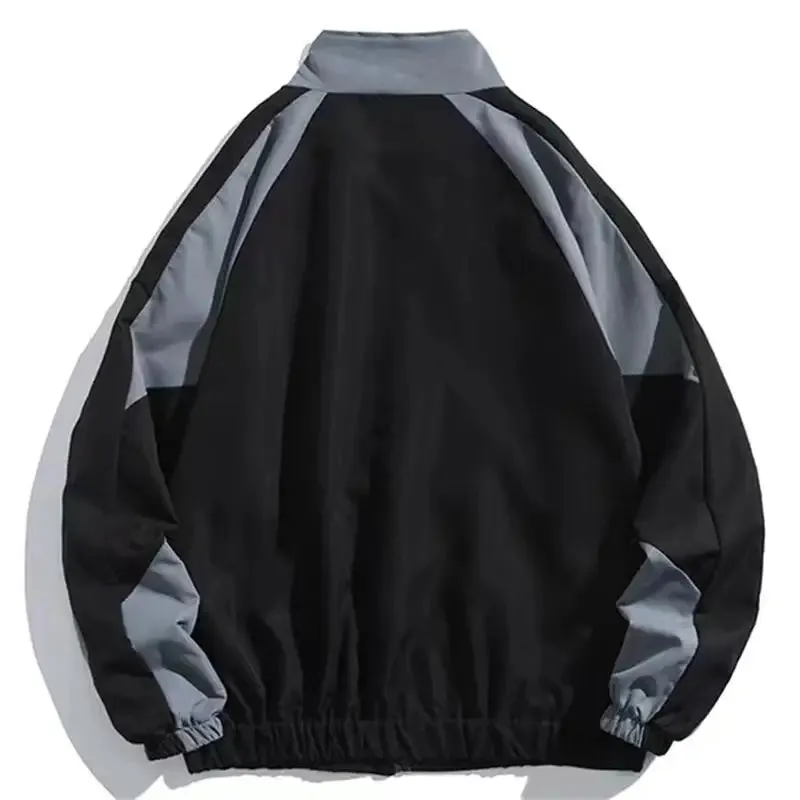 Aidase Hip Hop Varsity Jacket Men High Street Patchwork Color Block Windbreaker Coats Women Spring Autumn Thin Fashion College Jackets