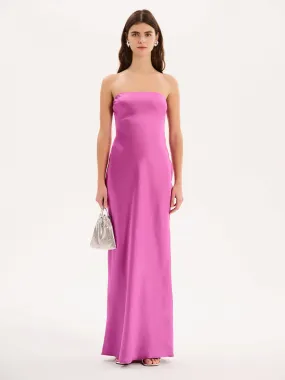 Amdra Strapless Dress in Purple