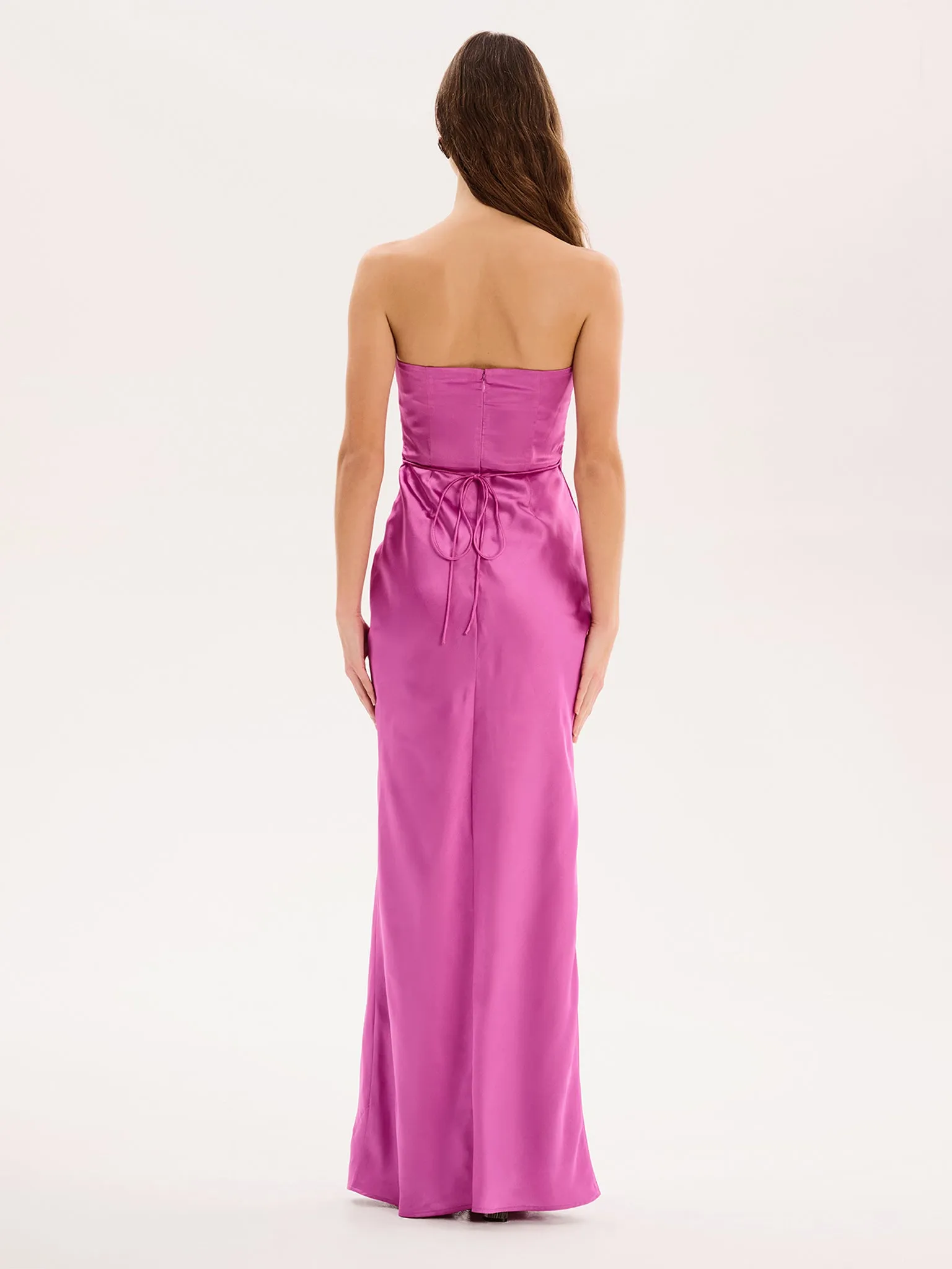 Amdra Strapless Dress in Purple