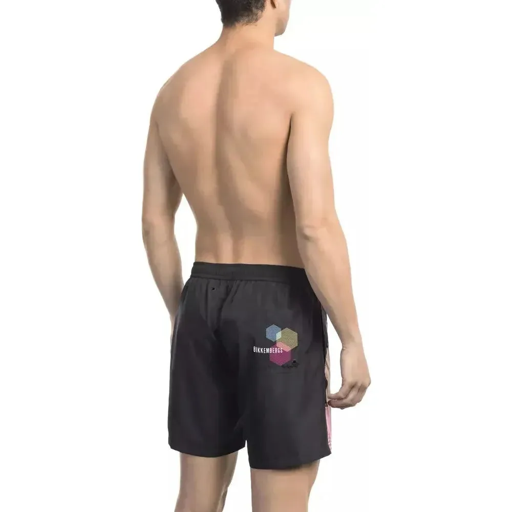 Bikkembergs Black Polyester Men Swim Short