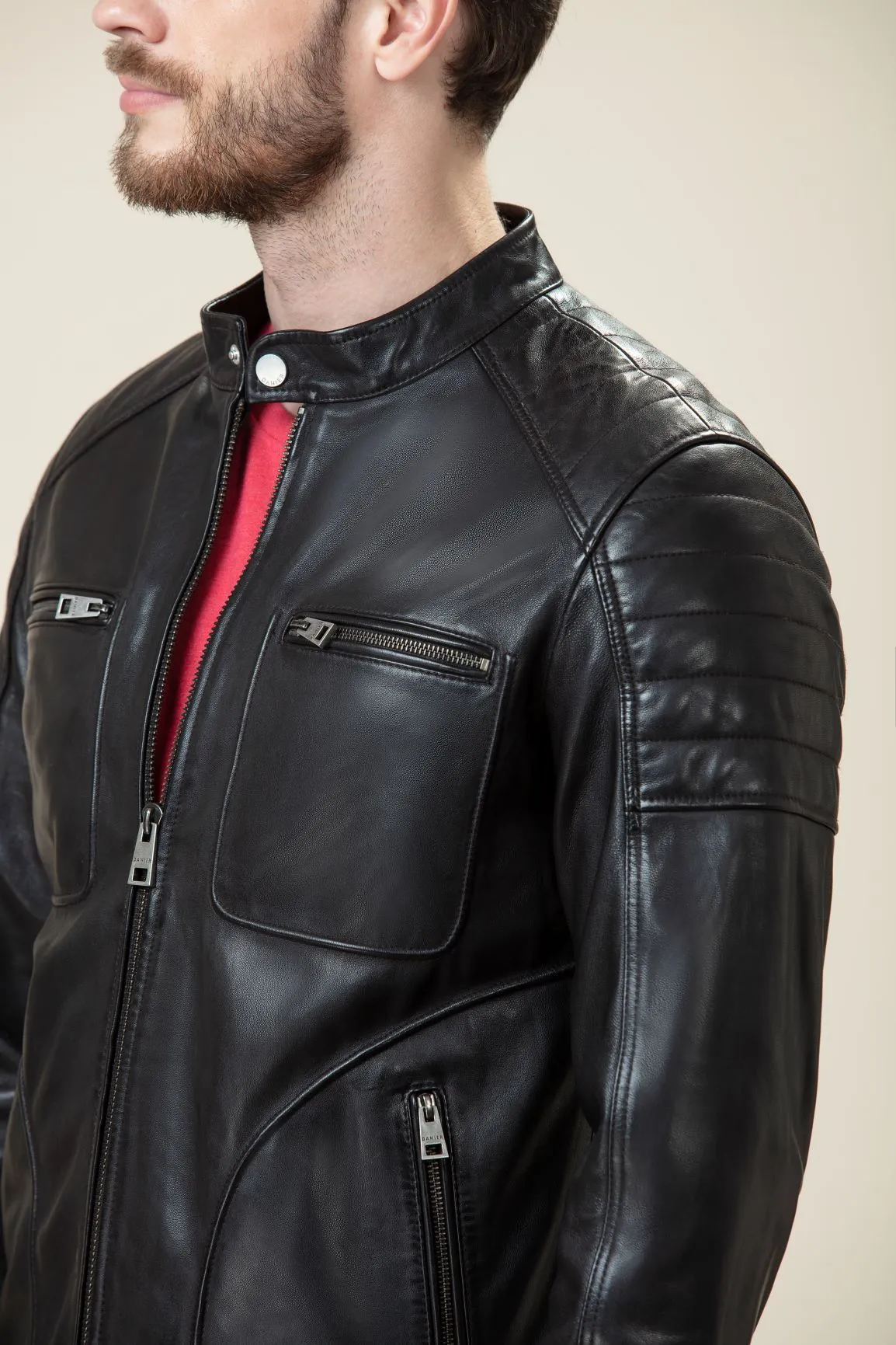 Black Sheep Skin Decant Leather Jacket by TJS