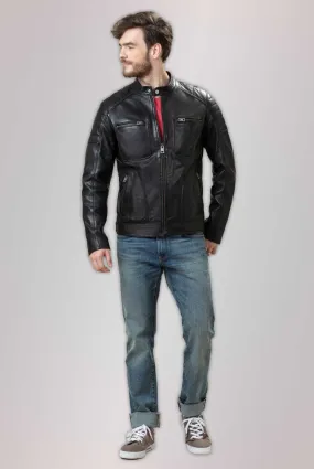Black Sheep Skin Decant Leather Jacket by TJS
