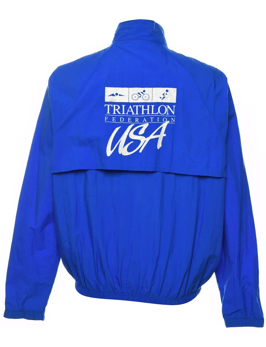 Blue & White Triathlon Nylon Jacket - L