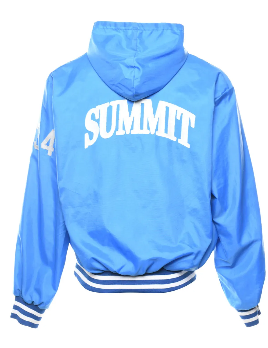 Blue Nylon Hooded Jacket - XL