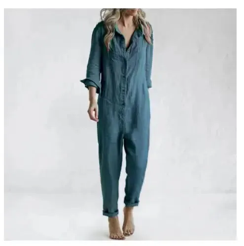 Casual Jumpsuit Women Overalls Autumn Winter Clothes Solid Streetwear Jump Suits Fashion Rompers Overall Jogger Playsuits