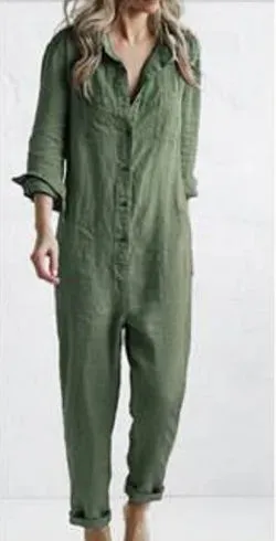 Casual Jumpsuit Women Overalls Autumn Winter Clothes Solid Streetwear Jump Suits Fashion Rompers Overall Jogger Playsuits