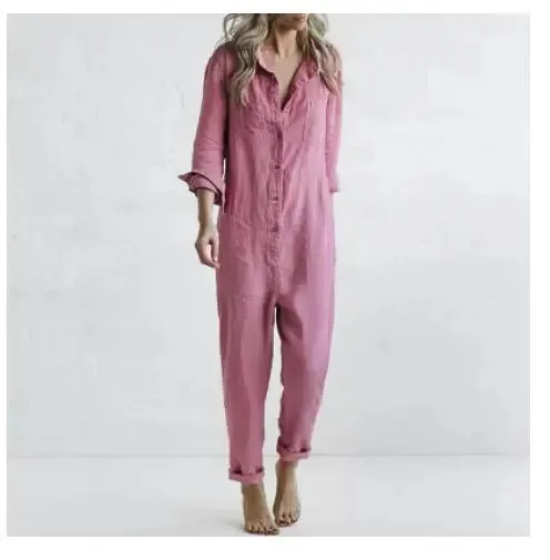 Casual Jumpsuit Women Overalls Autumn Winter Clothes Solid Streetwear Jump Suits Fashion Rompers Overall Jogger Playsuits