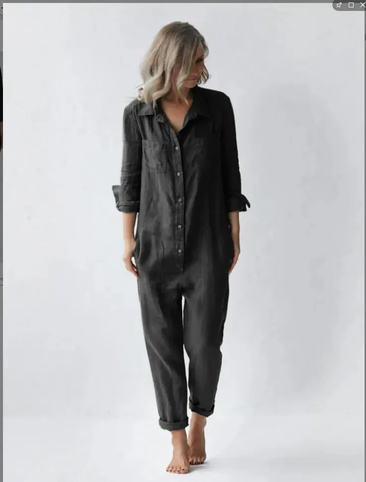 Casual Jumpsuit Women Overalls Autumn Winter Clothes Solid Streetwear Jump Suits Fashion Rompers Overall Jogger Playsuits