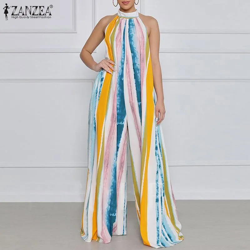 Casual Sleeveless Maxi Wide Leg Jumpsuit