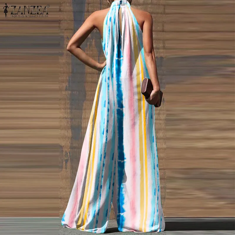 Casual Sleeveless Maxi Wide Leg Jumpsuit
