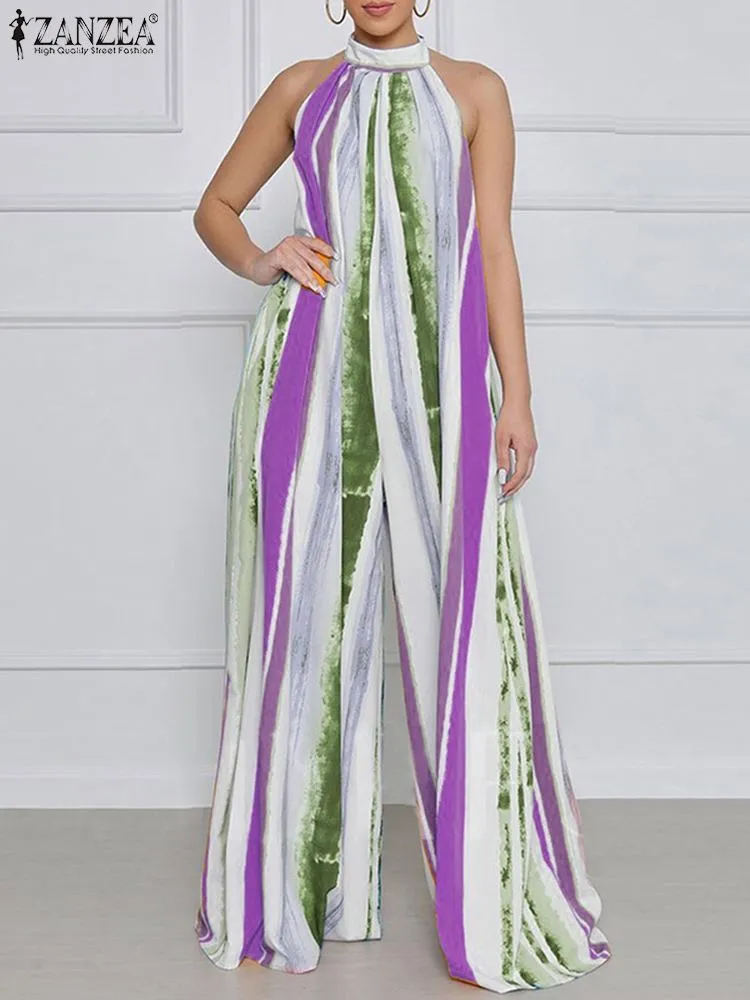 Casual Sleeveless Maxi Wide Leg Jumpsuit