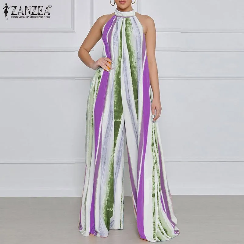 Casual Sleeveless Maxi Wide Leg Jumpsuit