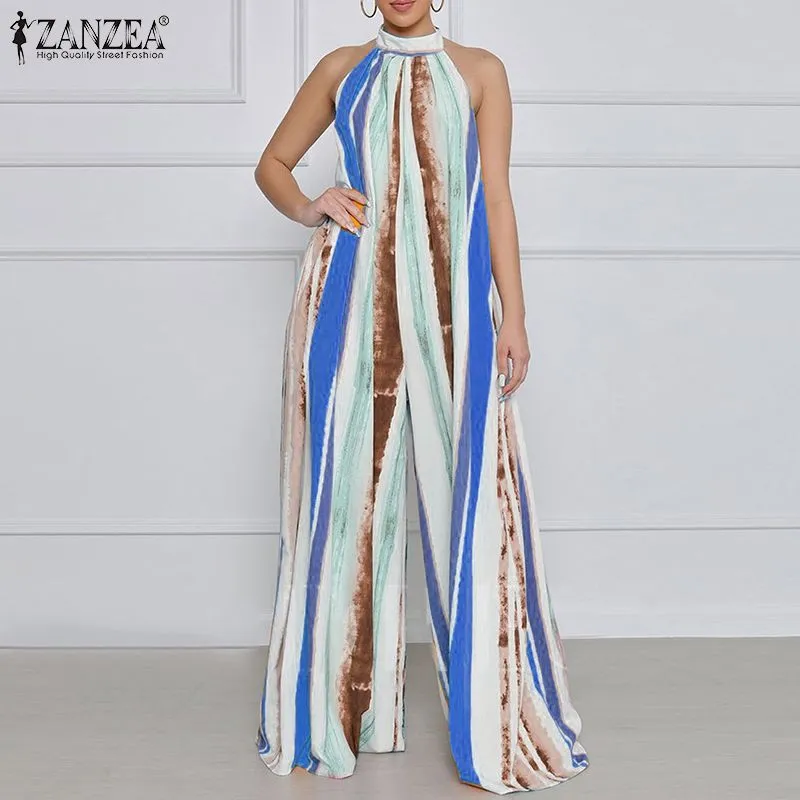 Casual Sleeveless Maxi Wide Leg Jumpsuit