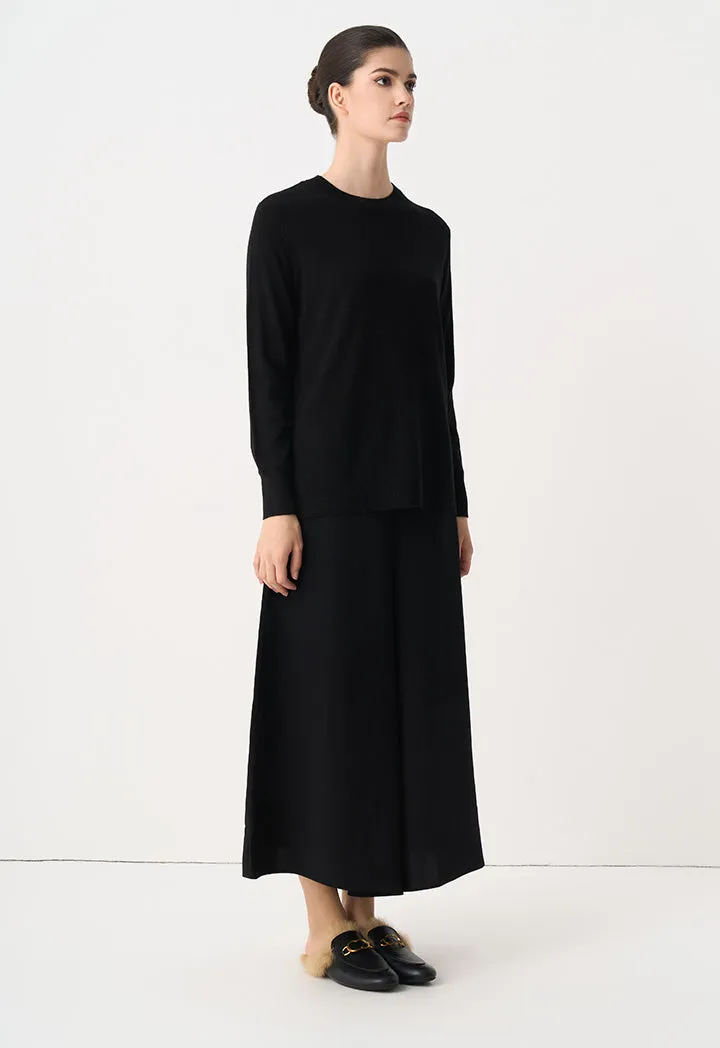 Choice Solid Long Sleeve Sweatshirt Black