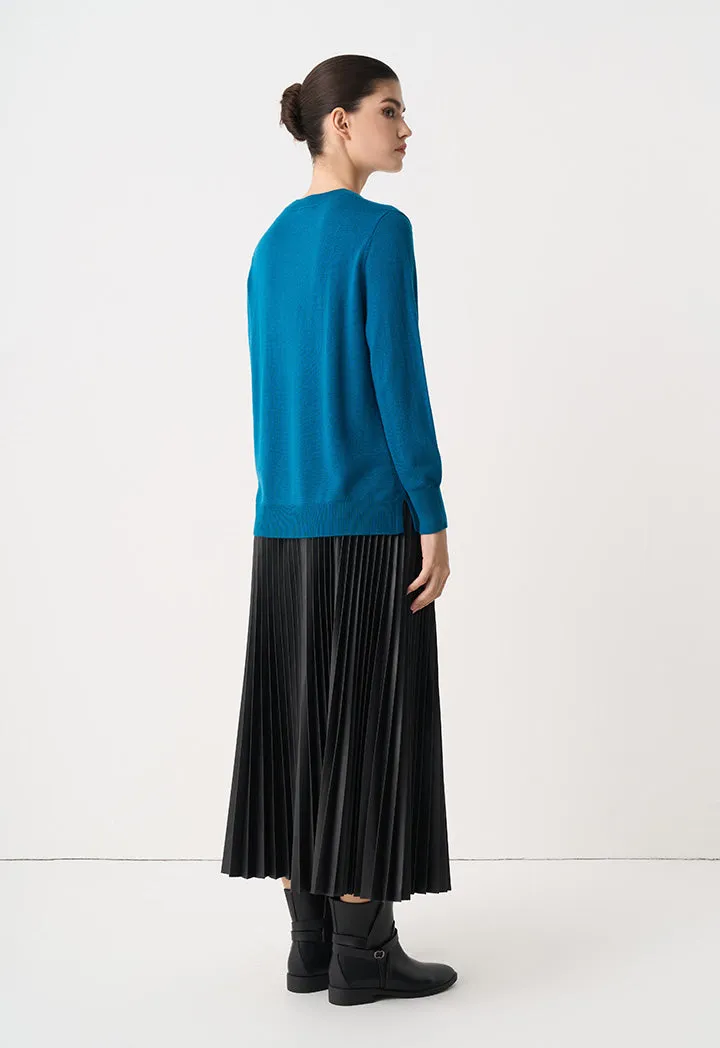 Choice Solid Long Sleeve Sweatshirt Teal