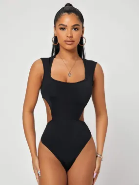 Cut Out Slim Fit Bodysuit