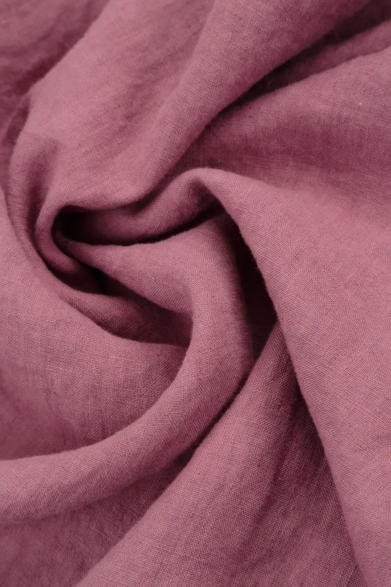 Double Closure Mauve Taupe Linen Jacket