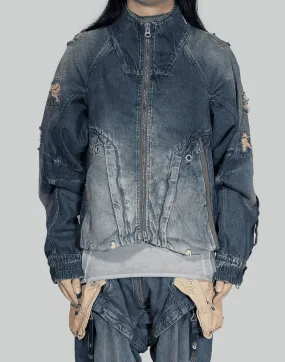 EDGE VAGRANTS / EXPANDABLE CARGO DENIM BOMBER