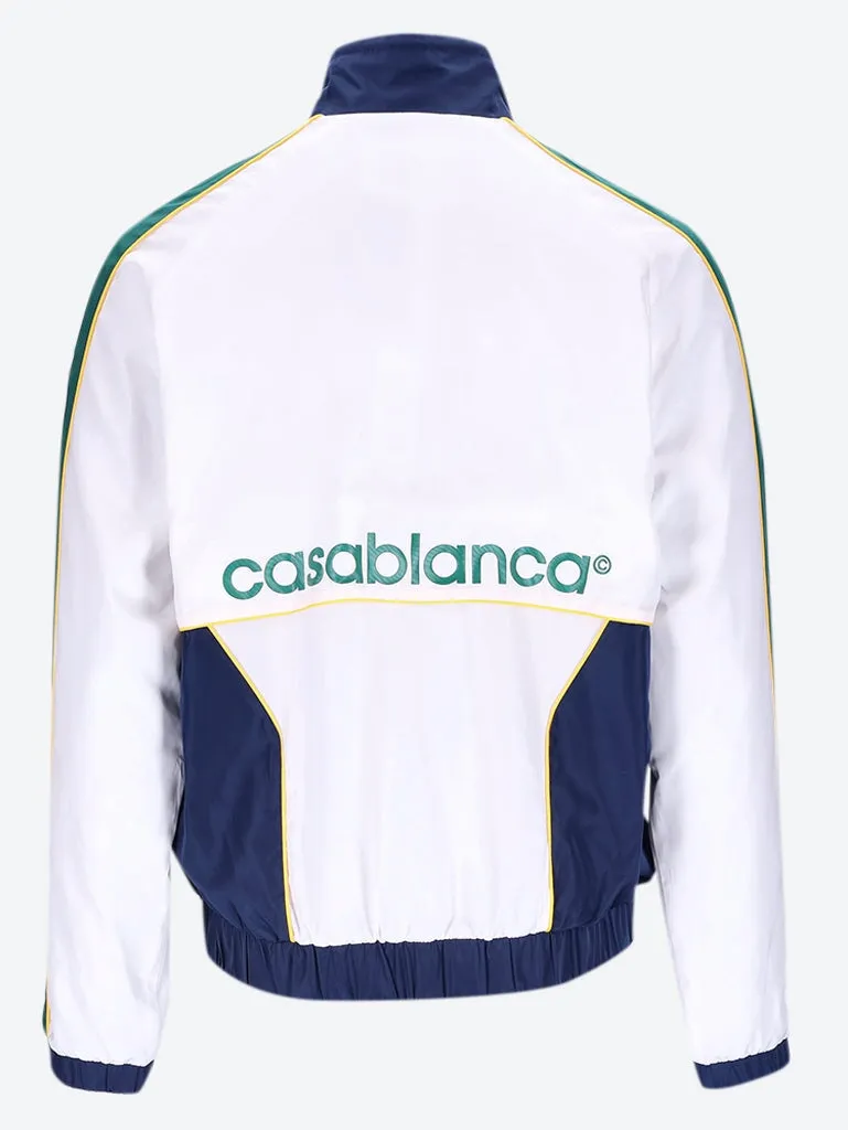 Embroidered windbreaker jacket