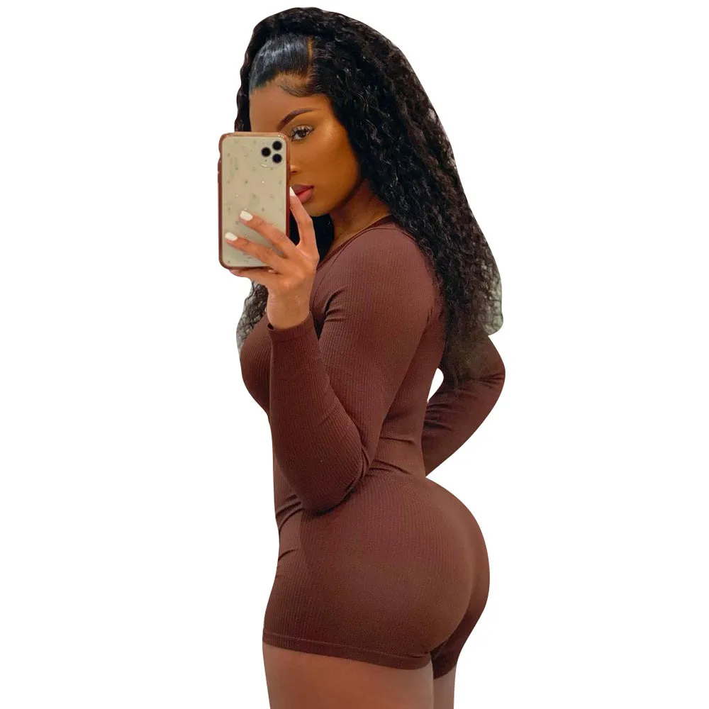 Fashion Sexy V Neck Slim-Fit Jumpsuit Women Wholesale