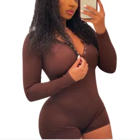 Fashion Sexy V Neck Slim-Fit Jumpsuit Women Wholesale