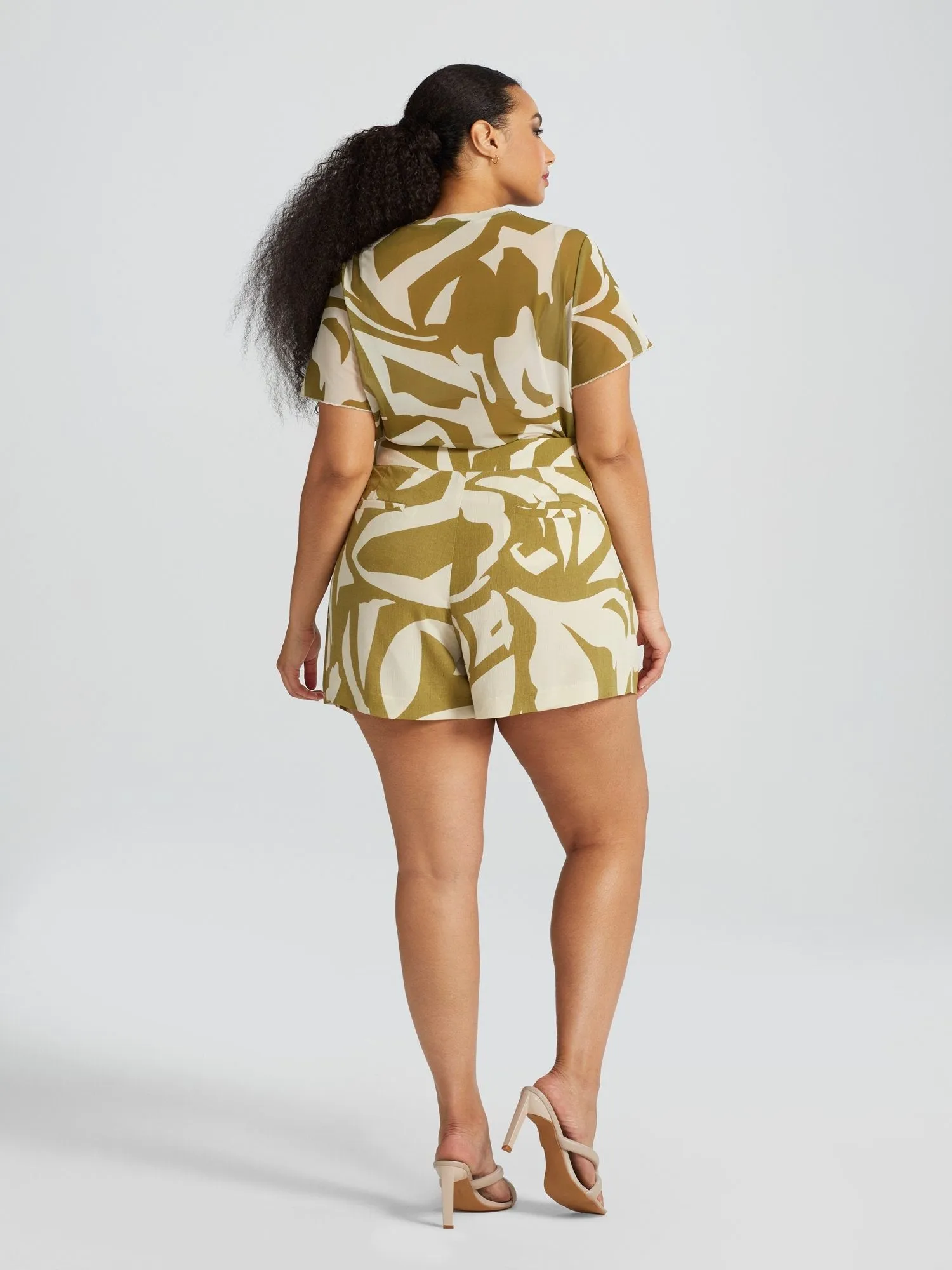 Fashion To Figure - Liliana Printed Wide-Leg Shorts