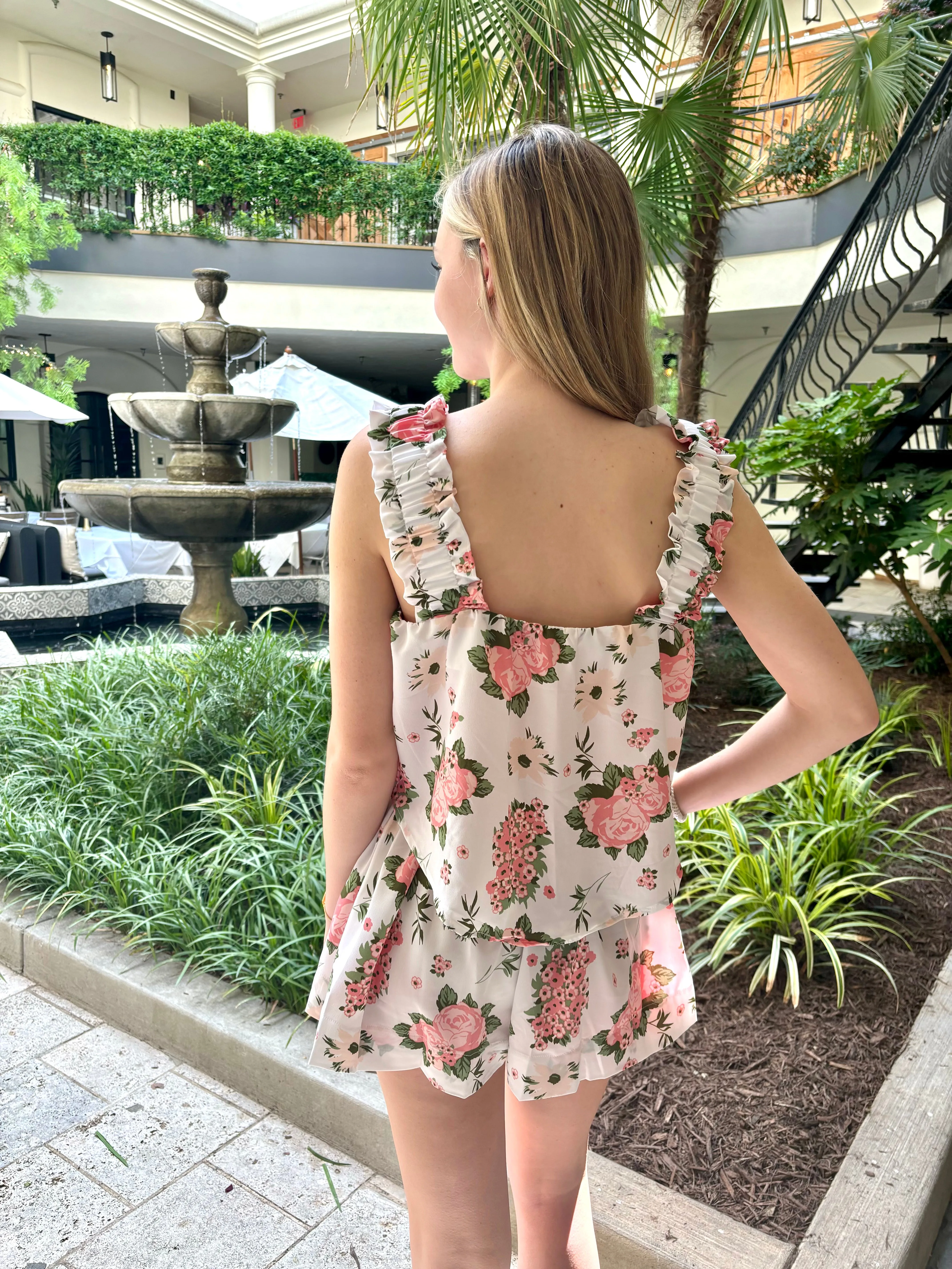 G2 Ashley Nicole Shorts Pink Floral