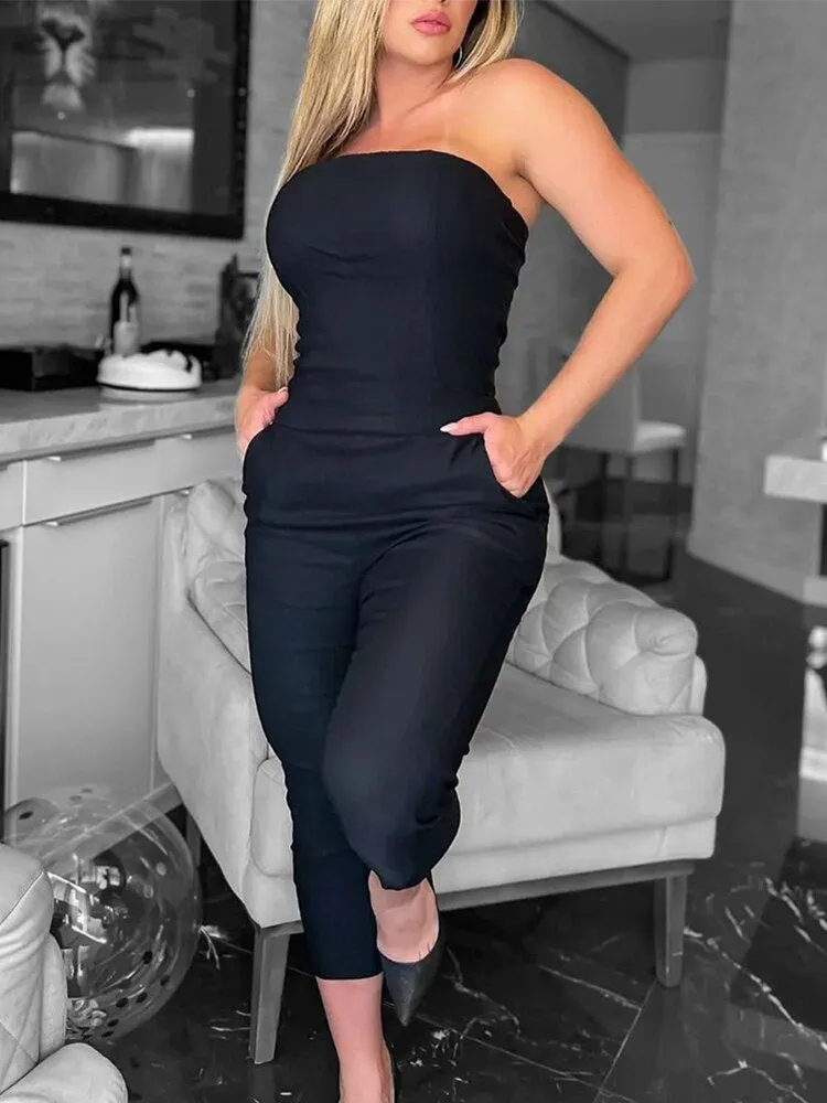 Geometric  Pocket  Jumpsuit