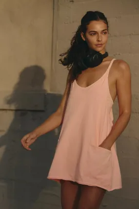 Hot Shot Mini Dress-Peach