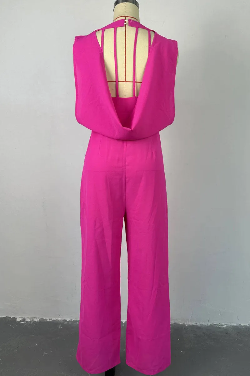 JH0581 Sleeveless Wide Leg Jumpsuits