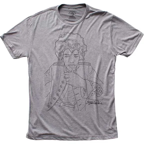 Jimi Hendrix Line Drawing T