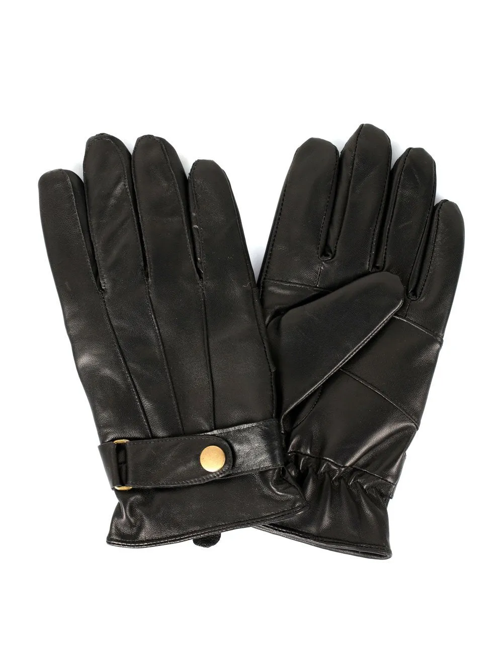 Karla Hanson Men's Genuine Leather Touch Screen Gloves with Tab