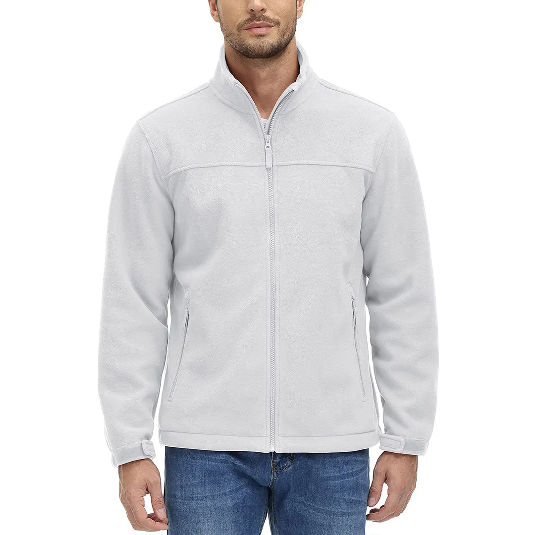 Men's Lightweight Full Zip Casual Fleece Jacket