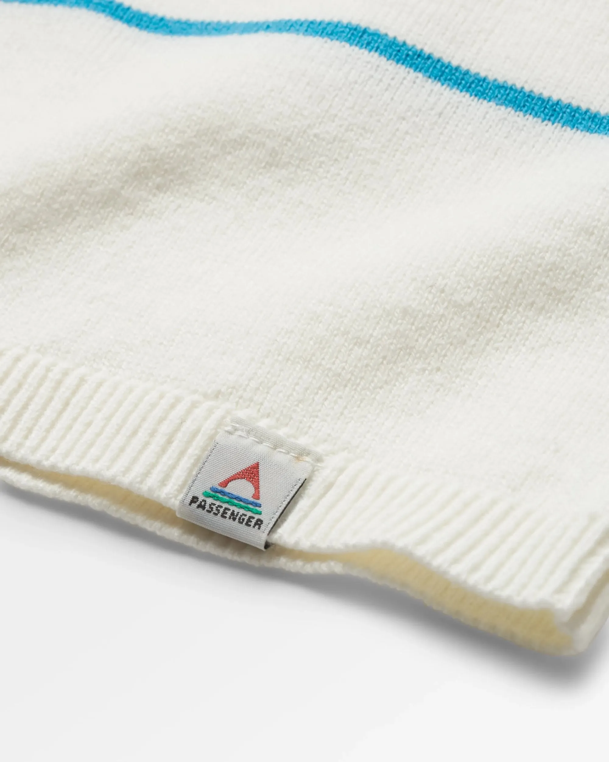 Migrate Organic Knitted Jumper - Blue Pool Stripe