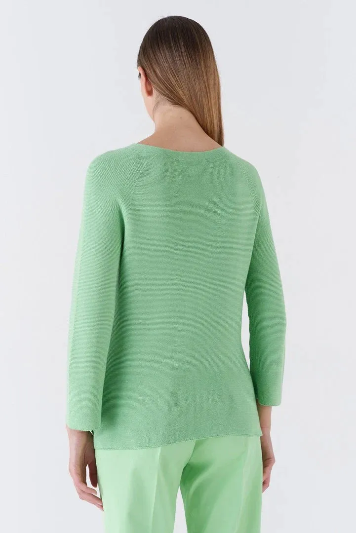 Monello Raglan Cotton Sweater - White