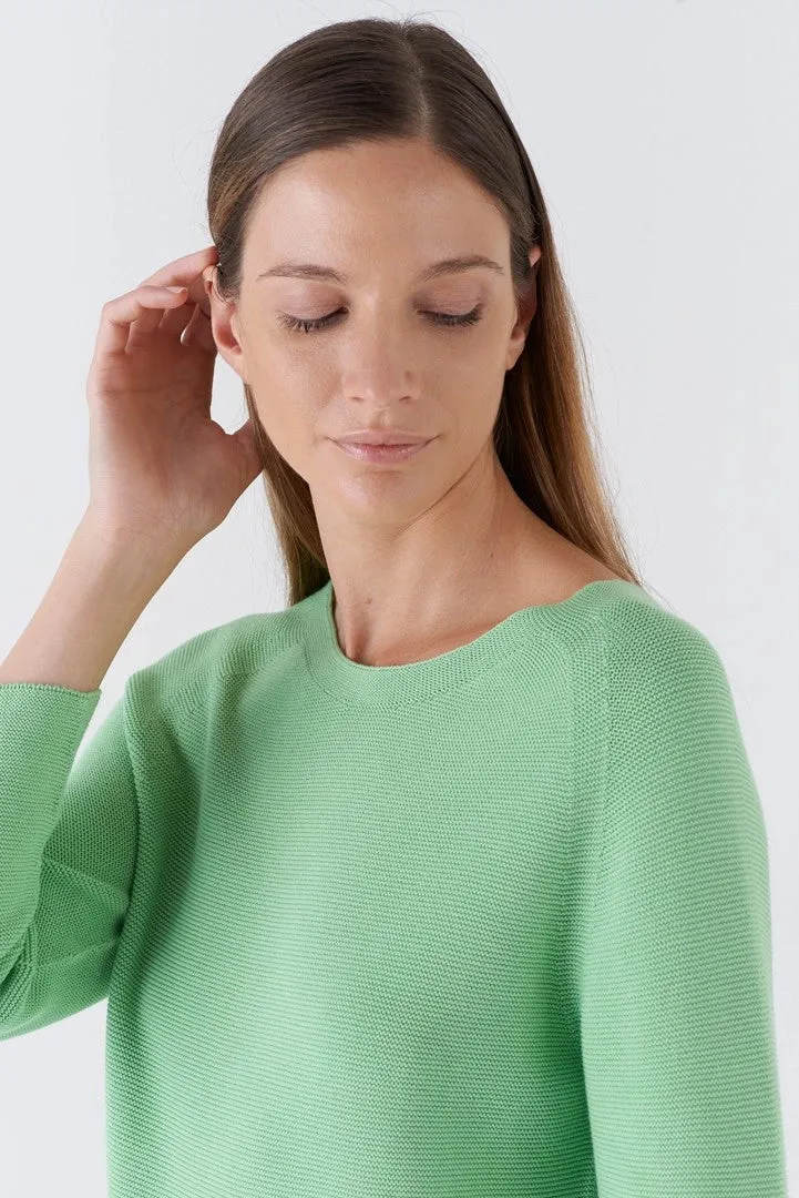 Monello Raglan Cotton Sweater - White