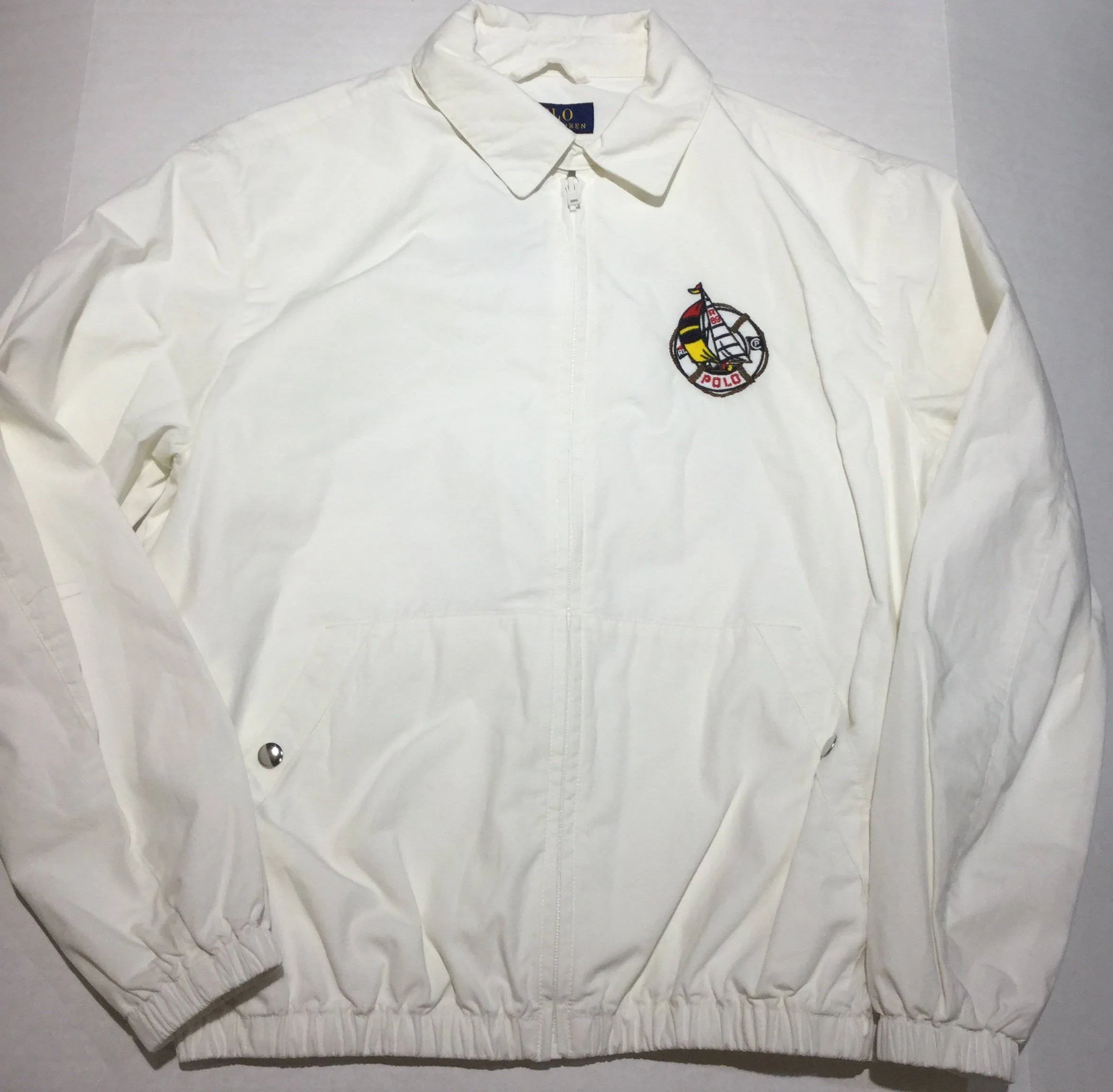 NWT POLO RALPH LAUREN CREAM LIFE PRESERVER SAILBOAT RL 89 WINDBREAKER JACKET