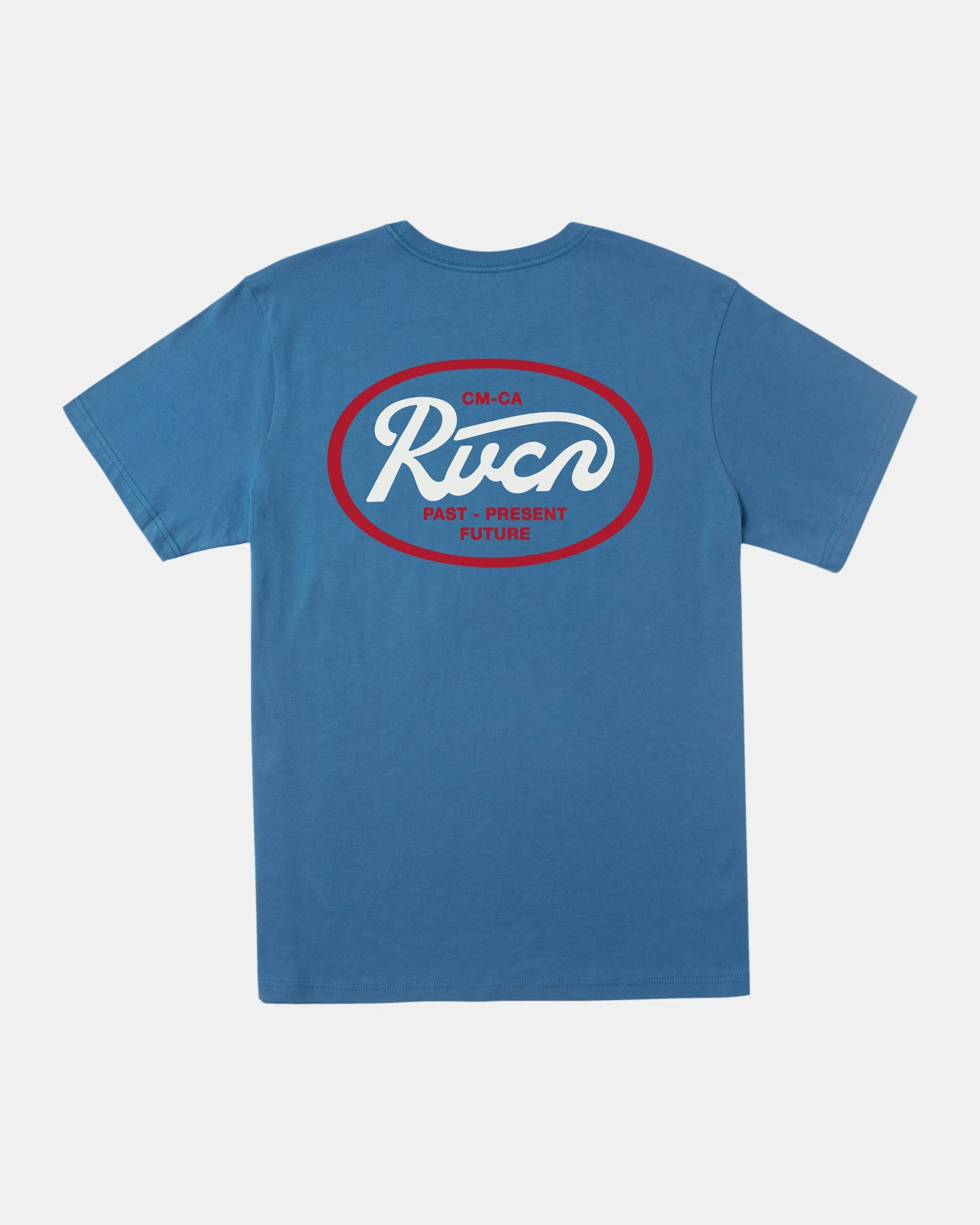 Oval Script T-Shirt - Cool Blue