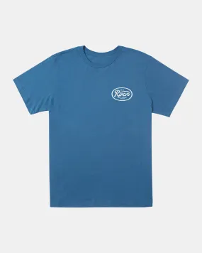 Oval Script T-Shirt - Cool Blue