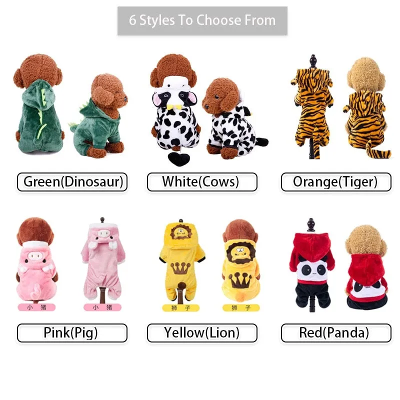 Pet's Soft Warm Fleece Jumpsuits