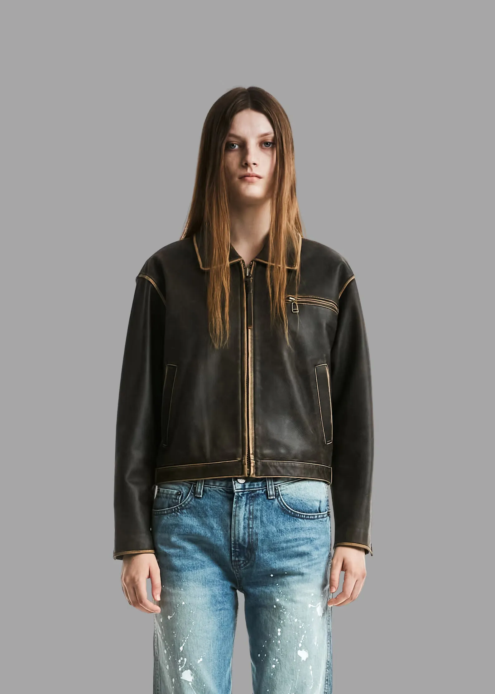 Premium Women Vintage Leather Jacket By TJS
