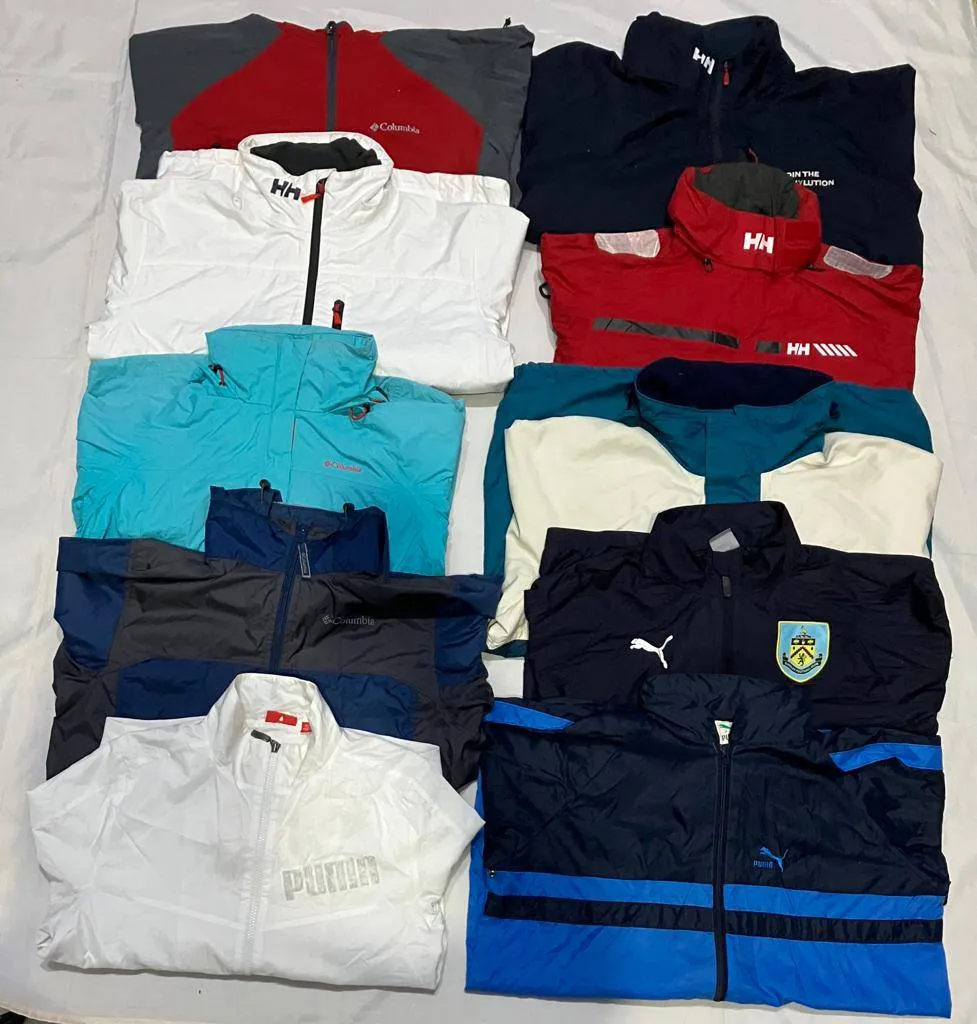 Puma, Columbia and Helly Hansen Windbreaker - 19 Pieces