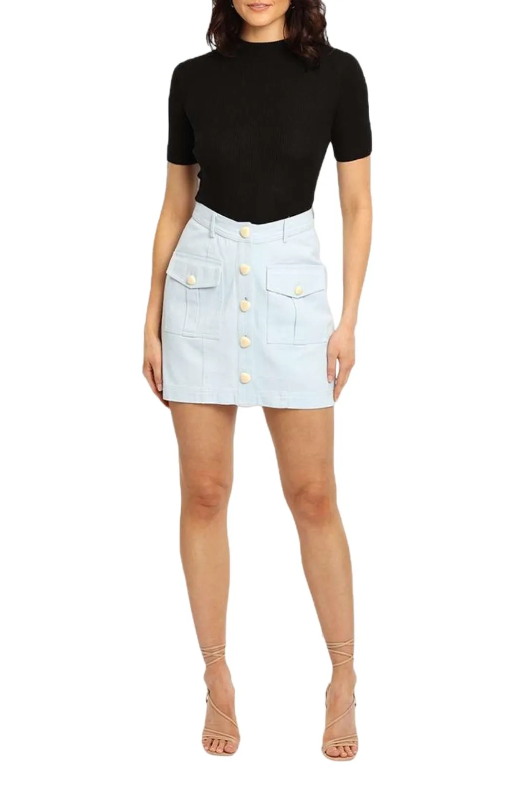 Regina Mini Skirt in Sky Blue