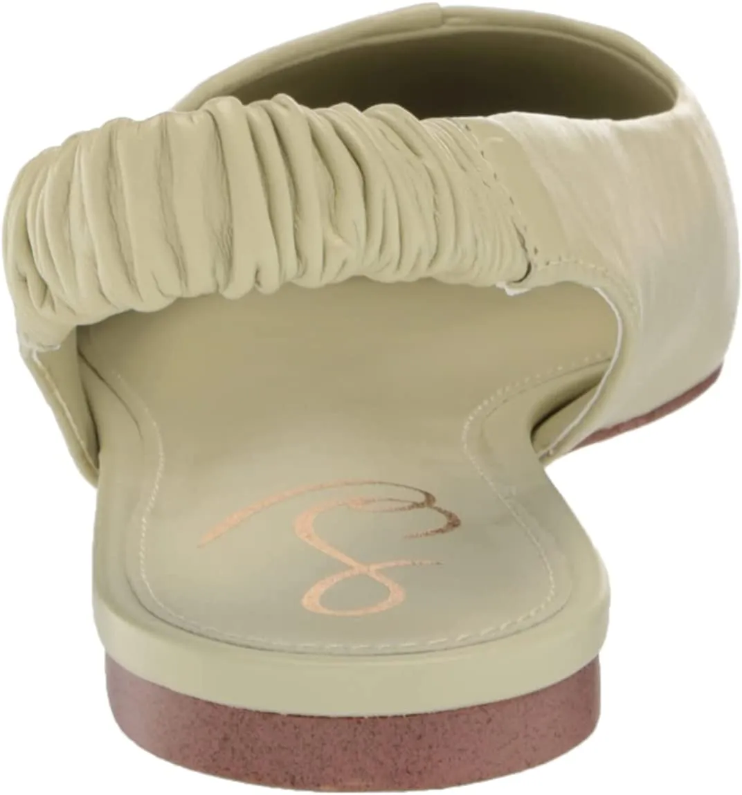 Sam Edelman Whitney Flat Shoes Pistachio Pointed Toe Leather Slingback Mules