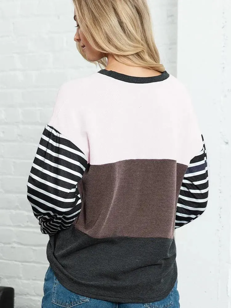 Striped Splicing Knit sweater